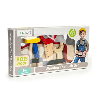 Παιδική Ζώνη Εργαλειοθήκη με 6 Ξύλινα Εργαλεία Ecotoys 1184