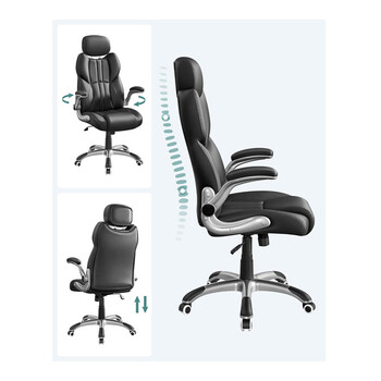 Διευθυντική Καρέκλα Γραφείου 70 x 75 x 119-137 cm Songmics OBG65BK