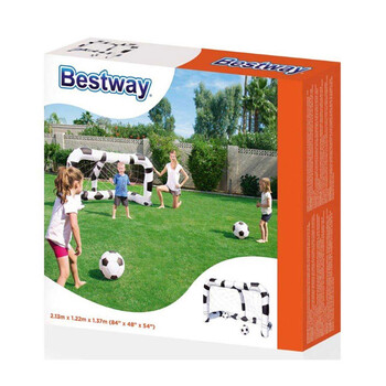Παιδικό Φουσκωτό Τέρμα Ποδοσφαίρου 213 x 122 x 137 cm με 2 Μπάλες Bestway 10005325