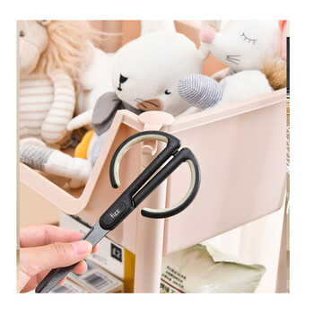 Πολυλειτουργικό Πλαστικό Τρόλεϊ με 3 Ράφια 25.5 x 26 x 76 cm Χρώματος Ροζ Shally Dogan 02840143