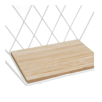 Σετ Επιτοίχια Μεταλλικά/Ξύλινα Εξαγωνικά Ράφια 31 x 13 x 28 cm Χρώματος Λευκό 3 τμχ Shally Dogan 02839908