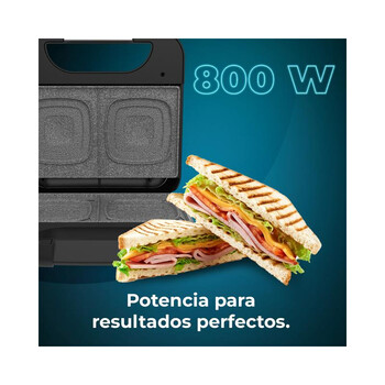 Τοστιέρα - Σαντουιτσιέρα 800 W RocknToast Square + Cecotec CEC-02953