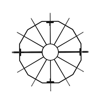 Στρογγυλή Ατσάλινη Σχάρα Τζακιού Χωρίς Σταχτοθήκη 63.8 cm VEVOR LXYMP6X20MM27JRUUV0