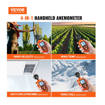 Ψηφιακό Ανεμόμετρο 4 σε 1 VEVOR YTSFSJ6ZFSBX67P00V9