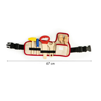 Παιδική Ζώνη Εργαλειοθήκη με 6 Ξύλινα Εργαλεία Ecotoys 1184