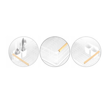 Μεταλλική Πιατοθήκη Στεγνωτήριο 43 x 32 x 14 cm Χρώματος Λευκό Massido MS-600-White