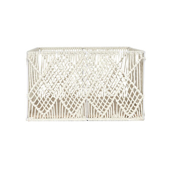 Σετ Μεταλλικά/Βαμβακερά Ορθογώνια Καλάθια Αποθήκευσης Nesting Boho 37 x 27 x 21 cm 3 τμχ Home Deco Factory RG0022