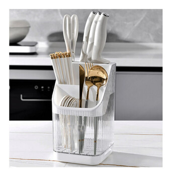 Πλαστική Βάση για Μαχαιροπίρουνα με Υποδοχές για Μαχαίρια 14 x 14 x 24 cm Verk Group 5907451350287