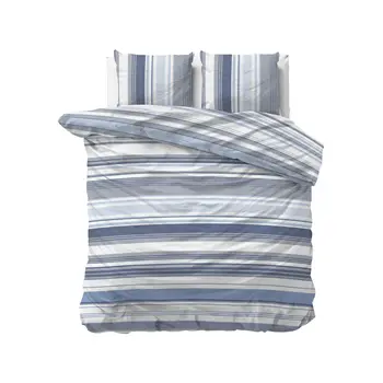 Σετ Παπλωματοθήκη με Μαξιλαροθήκες  Xρώματος Ριγέ Μπλε  140 x 220cm SLEEPTIME 8720578083718