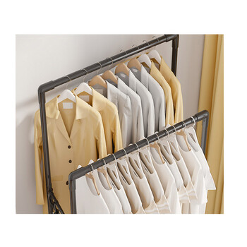 Πλαστική Τροχήλατη Κρεμάστρα Δαπέδου με 2 Ράγες και 2 Ράφια 60 x 33 x 169 cm Verk Group 5907451358924