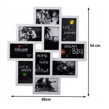Πλαστική Κορνίζα 10 Θέσεων 49 x 54 cm Χρώματος Λευκό Verk Group 5907451322901