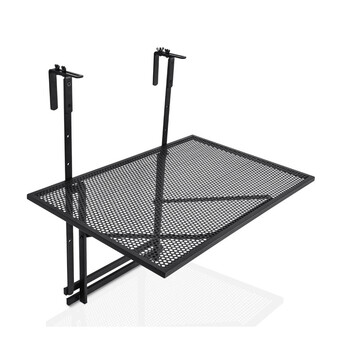 Πτυσσόμενο Σιδερένιο Κρεμαστό Τραπέζι Μπαλκονιού 60.5 x 48 x 61.5-82.5 cm Costway HW67242