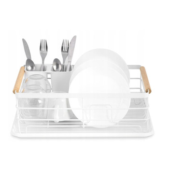 Μεταλλική Πιατοθήκη Στεγνωτήριο 43 x 32 x 14 cm Χρώματος Λευκό Massido MS-600-White