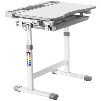 Σχολικό Γραφείο  με Καρέκλα για Παιδιά με Δυνατότητα Ρύθμισης Υψους και Κλίσης COSTWAY HW65906GR