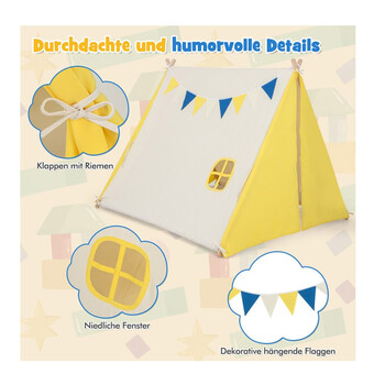 Παιδική Ινδιάνικη Σκηνή 137 x 145 x 121 cm Costway TP10145BE