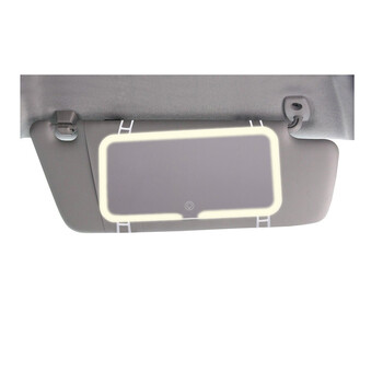 Επαναφορτιζόμενος LED Καθρέφτης Μακιγιάζ Αυτοκινήτου Αφής 24.5 x 12 cm Verk Group 5907451345719