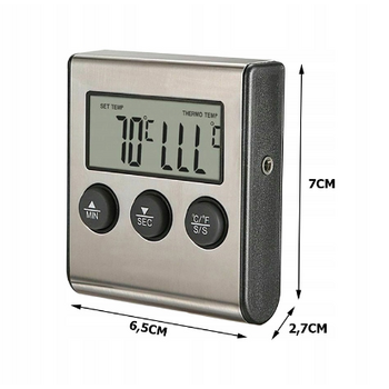 Ηλεκτρονικό Θερμόμετρο Κουζίνας με LCD Οθόνη 5907451345092 VERK GROUP