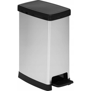 5Five Simply Smart  Πλαστικός Κάδος Απορριμμάτων με Πεντάλ 40L Slim, Γκρι  206737