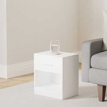 Σετ 2 Κομοδίνα με Συρτάρι και Αποθηκευτικό Χώρο ‎28 x 39 x 41 cm VASAGLE LET819T14