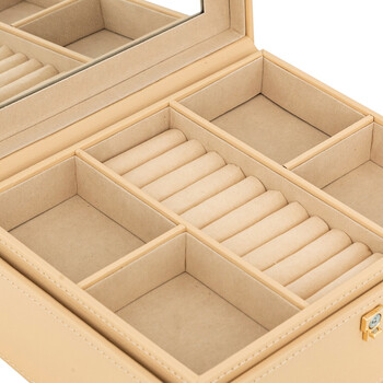 Atmosphera  Ξύλινη Μπιζουτίερα Κοσμηματοθήκη "Hanifa" με Καθρέφτη
Μπεζ,  204032