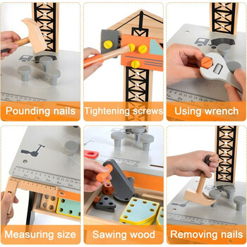 Παιδικός Ξύλινος Πάγκος Εργασίας 67x31,5x35 cm Ecotoys TL812003