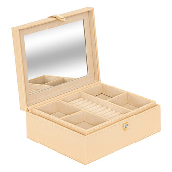 Atmosphera  Ξύλινη Μπιζουτίερα Κοσμηματοθήκη "Hanifa" με Καθρέφτη
Μπεζ,  204032