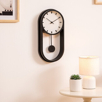 Atmosphera  Επιτοίχιο Εκκρεμές  Ρολόι "Anton" Μαύρο, 39x20 εκ.  205616