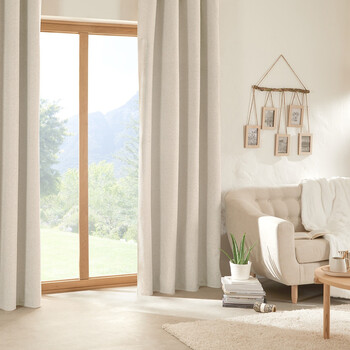 Atmosphera  Συσκότισης  κουρτίνα  Με Τρουκς "Soana" Ivory White, 140x260 εκ.  204400A