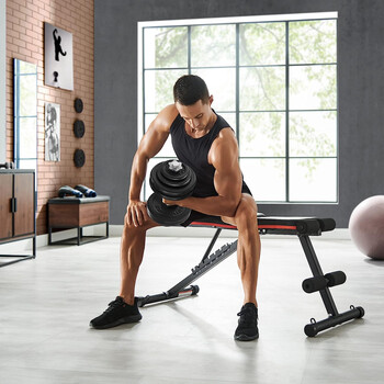 Ρυθμιζόμενος Αλτήρας από Χυτοσίδηρο 30kg  Μαύρο SONGMICS SYL60BS-1