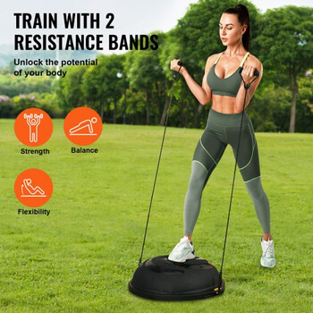 VEVOR Μπάλα Ισορροπίας με με Λάστιχα Αντίστασης και Λαβές  66x20 cm PHXLQ64CMKLWR0JDGV0