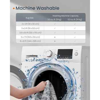 SONGMICS HOME Χαλί 60x90 εκ., Αντιολισθητικό, Πλενόμενο, Παραδοσιακό Vintage Στυλ&nbsp