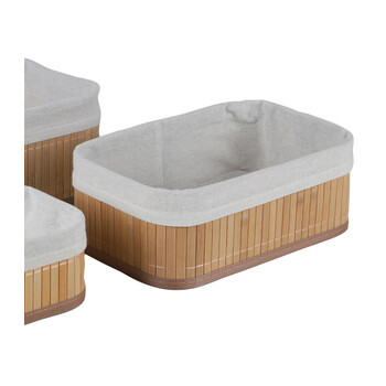 Σετ 3 Καλάθια Αποθήκευσης από Μπαμπού Urban Living 37233