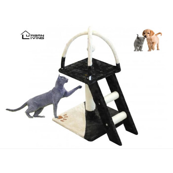 Δεντρό Γάτας- Ονυχοδρόμιο 72x40x57 cm Κρεμ/Μαύρο Kats 29343