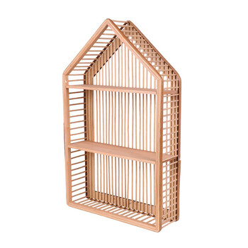 Επιτοίχια Ξύλινη Ραφιέρα με 2 Ράφια 42x12x66 cm Natural Living 225217