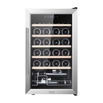 CECOTEC  Συντηρητής Κρασιών Bolero  GrandSommelier 2450 Inox με Συμπιεστή, Χωρητικότητα 24 Φιαλών, Ρυθμιζόμενη Θερμοκρασία 5-18ºC, και Πίνακας Ελέγχου Αφής  CEC-00125