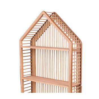 Επιτοίχια Ξύλινη Ραφιέρα με 2 Ράφια 42x12x66 cm Natural Living 225217