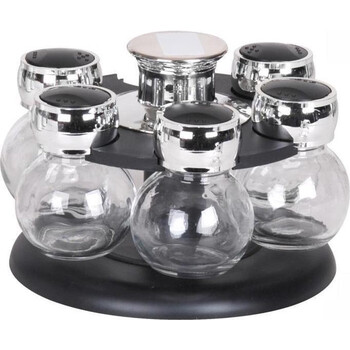 Σετ Δοχεία Μπαχαρικών με Περιστρεφόμενη Βάση 6τμχ 18x18x12,5 cm Urban Living 28435
