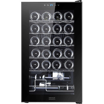CECOTEC  Συντηρητής Κρασιών GrandSommelier 2450 Black Compressor, 24 Φιάλες, Σύστημα Συμπιεστή, Θερμοκρασία 5-18ºC  CEC-00124