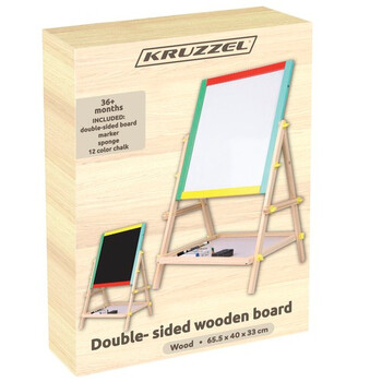 Kruzzel Πίνακας Μαγνητικός / Μαρκαδόρου Διπλής Όψης Επιδαπέδιος 33x33x33εκ.