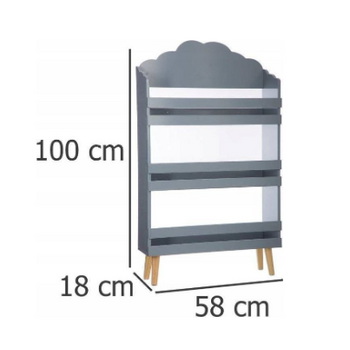 Atmosphera  Γκρι Ράφι Αποθήκευσης - 3 Επίπεδα 58 x 18 x 100 εκ.  127154B