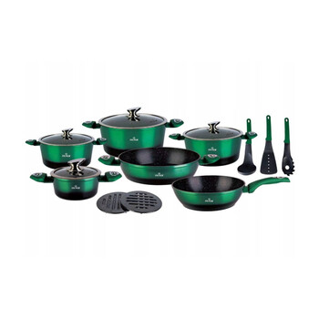 Σετ Κατσαρόλες με Επίστρωση Γρανίτη Πράσινο ZILNER ZL-8521