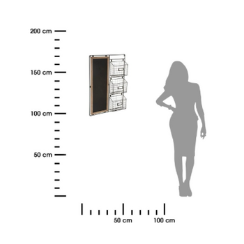 Atmosphera  Μεταλλικός Μαύρος Οργανωτής Τοίχου με Τρία Ράφια  182095