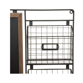 Atmosphera  Μεταλλικός Μαύρος Οργανωτής Τοίχου με Τρία Ράφια  182095