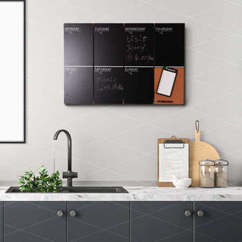 BAKAJI  Μαυροπίνακας Ανακοινώσεων και Πίνακας Φελλού 2 σε 1 60 x 40 cm 02012501