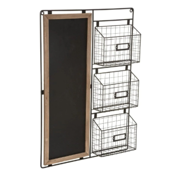 Atmosphera  Μεταλλικός Μαύρος Οργανωτής Τοίχου με Τρία Ράφια  182095