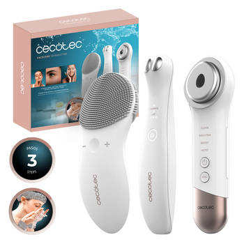 CECOTEC  Σετ Περιποίησης Προσώπου FaceCare: Καθαριστικό Προσώπου, Συσκευή Κατά των Μαύρων Κύκλων & Μασάζ Προσώπου με Κιτ Κορδέλας & Περιχειρίδες  CEC-102502