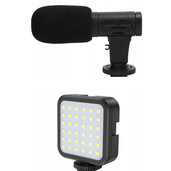 Vlogging Kit - Πλήρες Σετ Δημιουργίας Περιεχομένου Τρίποδο ,Λάμπα LED , Μικρόφωνο και Τηλεχειριστήριο   5907451365052 Verk Group