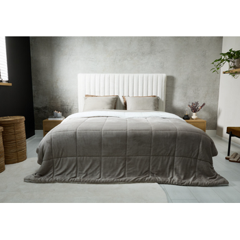 Πολυτελής Κουβέρτα Διπλής Όψης Sherpa  200 x 200 cm Taupe 8720604888287 SleepMed