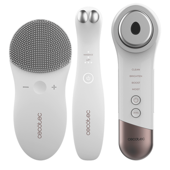 CECOTEC  Σετ Περιποίησης Προσώπου FaceCare: Καθαριστικό Προσώπου, Συσκευή Κατά των Μαύρων Κύκλων & Μασάζ Προσώπου με Κιτ Κορδέλας & Περιχειρίδες  CEC-102502