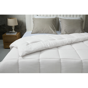 Μονό Πάπλωμα 140 x 200 cm Ριγέ - Λευκό 140 x 200 cm 8720604888546 SleepMed